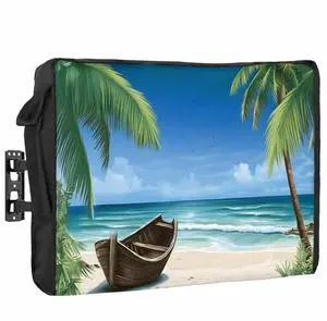 Outdoor TV Cover - Summer Palm Tree Ocean Beach Boat Waterproof and Weatherproof 70"-75" LCD Movable Shield TV Display Screen Protector Outside Television Covers Outdoor TV Cover - Summer Palm Tree Ocean Beach Boat Waterproof and Weatherproof 70"-75" LCD Movable Shield TV Display Screen Protector Outside Television Covers