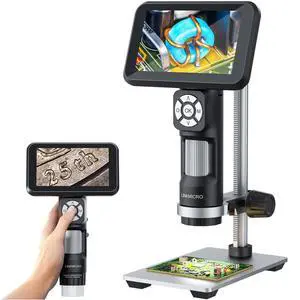 4K HDMI Digital Microscope for Coins, 3840P UHD Video, 4K Soldering Microscope Camera 1200X with 5" Screen, Handheld Coin Magnifier for Adults, 8 LED Lights, 7.3" Metal Stand, PC View, 32G, LM115-4K 4K HDMI Digital Microscope for Coins, 3840P UHD Video, 4K Soldering Microscope Camera 1200X with 5" Screen, Handheld Coin Magnifier for Adults, 8 LED Lights, 7.3" Metal Stand, PC View, 32G, LM115-4K