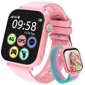 Smart Watch for kids-4g GPS Kid Phone Watch with Call and Text Game Camera Pedometer Alarm Clock-Kids Watches for Girls Boys 4-12 Age Gifts Pink Smart Watch for kids-4g GPS Kid Phone Watch with Call and Text Game Camera Pedometer Alarm Clock-Kids Watches for Girls Boys 4-12 Age Gifts Pink