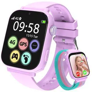 Smart Watch for kids-4g GPS Kids Phone Watch with Call and Text Game Camera Pedometer Alarm Clock-Watches for Girls Boys 4-12 Age Gifts Purple Smart Watch for kids-4g GPS Kids Phone Watch with Call and Text Game Camera Pedometer Alarm Clock-Watches for Girls Boys 4-12 Age Gifts Purple