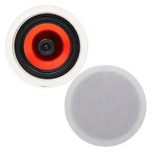 6.5 Flush Mount in-Ceiling Speakers 2-Way Passive Speaker System 300 Watts Great for Humid Indoor Outdoor, Kitchen,Bedroom,Bathroom,Covered Porches(A Pair) 6.5 Flush Mount in-Ceiling Speakers 2-Way Passive Speaker System 300 Watts Great for Humid Indoor Outdoor, Kitchen,Bedroom,Bathroom,Covered Porches(A Pair)