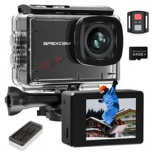 M80 Action Camera 4K with 64GB Card, HD 60FPS 48MP Sports Camera for Vlogging, 40M Waterproof Camera Underwater,WiFi Camcorder, 8X Zoom, Remote Control, Helmet Mount Accessories M80 Action Camera 4K with 64GB Card, HD 60FPS 48MP Sports Camera for Vlogging, 40M Waterproof Camera Underwater,WiFi Camcorder, 8X Zoom, Remote Control, Helmet Mount Accessories