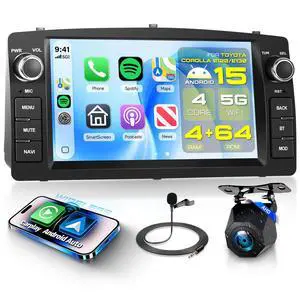 4 Core 4+64G Android Car Stereo for Toyota Corolla E120 2003-2007/E130 2005-2008 with DSP Carplay Android Auto, 7" 1280P Touchscreen Radio with Bluetooth 5.0 FM/RDS GPS Wifi SWC Backup Camera 4 Core 4+64G Android Car Stereo for Toyota Corolla E120 2003-2007/E130 2005-2008 with DSP Carplay Android Auto, 7" 1280P Touchscreen Radio with Bluetooth 5.0 FM/RDS GPS Wifi SWC Backup Camera
