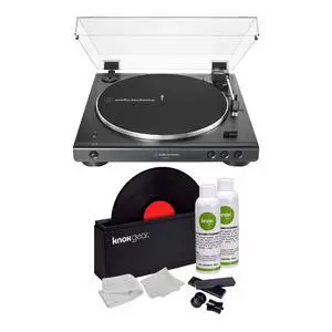 AT-LP60X Bluetooth Fully Automatic Belt-Drive Turntable (Black) with Vinyl Record Cleaning Kit AT-LP60X Bluetooth Fully Automatic Belt-Drive Turntable (Black) with Vinyl Record Cleaning Kit