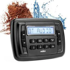 Powersport Marine Stereo Radio AM FM Tuner Stereo 4 x 45W Bluetooth Streaming UTV ATV Powersport Marine Stereo Radio AM FM Tuner Stereo 4 x 45W Bluetooth Streaming UTV ATV
