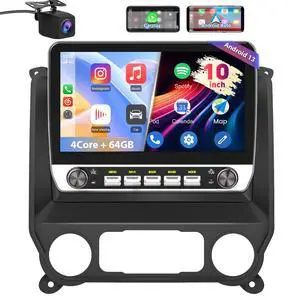 10'' 2GB+64GB Car Radio Stereo for Chevy Silverado/GMC Sierra 2014-2018 with Buttons & Knobs, Android 13 with CarPlay Android Auto Bluetooth GPS FM Support Backup Camera 10'' 2GB+64GB Car Radio Stereo for Chevy Silverado/GMC Sierra 2014-2018 with Buttons & Knobs, Android 13 with CarPlay Android Auto Bluetooth GPS FM Support Backup Camera