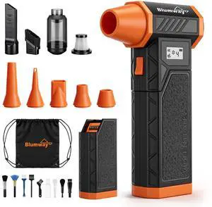 Compressed Air Duster, 2-in-1 Duster Blower & Vacuum with 320000RPM Jet Fan, Electric Air Duster Rechargeable, 4-Gear Adjustable Air Blower for Detailing Keyboard Computer Car Home Outdoor Cleaning Compressed Air Duster, 2-in-1 Duster Blower & Vacuum with 320000RPM Jet Fan, Electric Air Duster Rechargeable, 4-Gear Adjustable Air Blower for Detailing Keyboard Computer Car Home Outdoor Cleaning