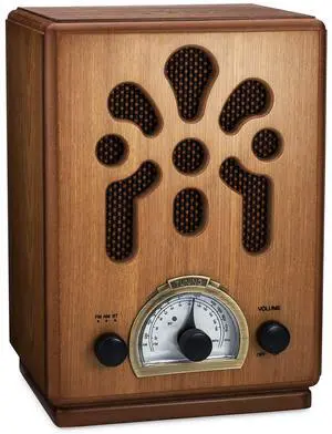 Classic Vintage Retro Style AM/FM Radio with Bluetooth - Handmade Wooden Exterior Brown Classic Vintage Retro Style AM/FM Radio with Bluetooth - Handmade Wooden Exterior Brown