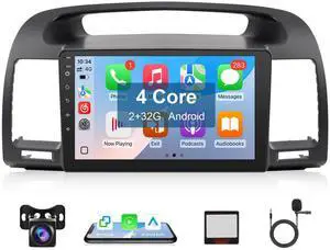 Car Radio for Toyota Camry 2002-2006 Stereo Upgrade with Wireless Carplay Android Auto 9'' Touchscreen Compatible with JBL Premium Audio Built-in WiFi BT GPS Navigation SWC Back-up Camera MIC Car Radio for Toyota Camry 2002-2006 Stereo Upgrade with Wireless Carplay Android Auto 9'' Touchscreen Compatible with JBL Premium Audio Built-in WiFi BT GPS Navigation SWC Back-up Camera MIC