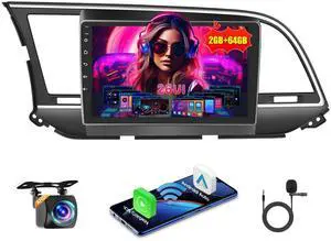 5Ghz WiFi 2G+64G Android 15 Radio for Hyundai Elantra 2015-2018 Car Stereo with Wireless Carplay Android Auto,5.0 Bluetooth,Build-in EQ,9inch IPS Touchscreen,GPS,FM/RDS SWC AHD Backup Camera MIC 5Ghz WiFi 2G+64G Android 15 Radio for Hyundai Elantra 2015-2018 Car Stereo with Wireless Carplay Android Auto,5.0 Bluetooth,Build-in EQ,9inch IPS Touchscreen,GPS,FM/RDS SWC AHD Backup Camera MIC