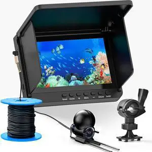 5inch Portable Fish Finder Camera Underwater Fishing Camera, 220° Wide Angle Infrared Night Vision, Host IP65 Waterproof Ice Fishing Camera for Ice, Lake and Boat (B) 5inch Portable Fish Finder Camera Underwater Fishing Camera, 220° Wide Angle Infrared Night Vision, Host IP65 Waterproof Ice Fishing Camera for Ice, Lake and Boat (B)