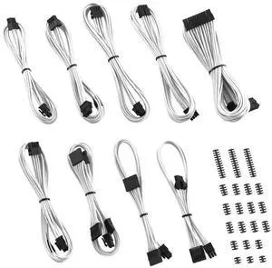 E-Series Classic ModFlex Sleeved Cable Kit for EVGA G/G+ / P/P+ / T (White) E-Series Classic ModFlex Sleeved Cable Kit for EVGA G/G+ / P/P+ / T (White)