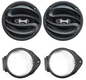 6.5" 3-Way Car Audio Door Speakers(Pair)for Chevrolet Silverado/Colorado/GMC Sierra/Canyon/Yukon 2014-2024,Max Power 300 Watts,with Adapters and Harness,Enhanced Sound,Car Audio Speaker Upgrade kit 6.5" 3-Way Car Audio Door Speakers(Pair)for Chevrolet Silverado/Colorado/GMC Sierra/Canyon/Yukon 2014-2024,Max Power 300 Watts,with Adapters and Harness,Enhanced Sound,Car Audio Speaker Upgrade kit