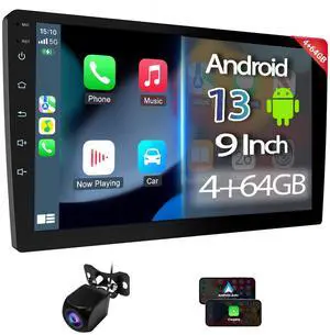 9" Double Din Car Stereo with Wireless Apple CarPlay/Android Auto, HD Touchscreen Car Radio with Octa-Core, Mirror Link, 4+64GB, BT 5.1, Backup Camera, GPS, FM/AM Radio for All Vehicles 9" Double Din Car Stereo with Wireless Apple CarPlay/Android Auto, HD Touchscreen Car Radio with Octa-Core, Mirror Link, 4+64GB, BT 5.1, Backup Camera, GPS, FM/AM Radio for All Vehicles