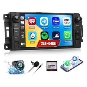 2G+64G Car Stereo Radio for Jeep Wrangler JK Grand Cherokee Compass Dodge Charger Ram 1500 with Wireless CarPlay Android Auto 7'' Android Touch Screen Car Radio with GPS Bluetooth WiFi Backup Camera 2G+64G Car Stereo Radio for Jeep Wrangler JK Grand Cherokee Compass Dodge Charger Ram 1500 with Wireless CarPlay Android Auto 7'' Android Touch Screen Car Radio with GPS Bluetooth WiFi Backup Camera