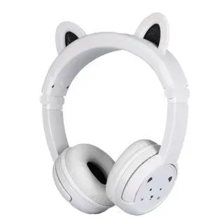 PlayEars Plus | Polar Bear Ear Foldable Bluetooth Kids Headphones + Microphone, Works Wired or Wireless - SafeAudio Volume-Limiting for iPhone/iPad/Tablet/PC and More PlayEars Plus | Polar Bear Ear Foldable Bluetooth Kids Headphones + Microphone, Works Wired or Wireless - SafeAudio Volume-Limiting for iPhone/iPad/Tablet/PC and More