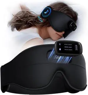Sleep Mask with Headphones Bluetooth 5.4-3D Zero-Pressure Design Adjustable Sleep Headphones 100% Light Blocking Sleep Headphones with White Noise Sounds Comfortable(Raven) Sleep Mask with Headphones Bluetooth 5.4-3D Zero-Pressure Design Adjustable Sleep Headphones 100% Light Blocking Sleep Headphones with White Noise Sounds Comfortable(Raven)