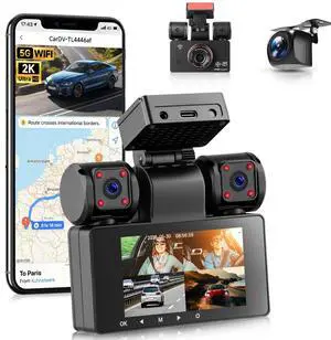 4 Channel 360° Dash Cam, 2K Front 1080P Rear Left Right, 3" IPS Screen, 5G WiFi APP Control, 8 IR Night Vision, G-Sensor, Loop Recording, 24/7 Parking Monitoring for Cars, Trucks, SUVs 4 Channel 360° Dash Cam, 2K Front 1080P Rear Left Right, 3" IPS Screen, 5G WiFi APP Control, 8 IR Night Vision, G-Sensor, Loop Recording, 24/7 Parking Monitoring for Cars, Trucks, SUVs