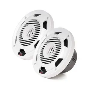 WET77-W Wet Series 75 Watt RMS 4 Ohm Coaxial Outdoor Marine Boat ATV UTV Speaker Pair with Weather Resistant Polypropylene Cones, Silicone Insulated Tinsel Leads, and ASA Plastic Grille, White WET77-W Wet Series 75 Watt RMS 4 Ohm Coaxial Outdoor Marine Boat ATV UTV Speaker Pair with Weather Resistant Polypropylene Cones, Silicone Insulated Tinsel Leads, and ASA Plastic Grille, White