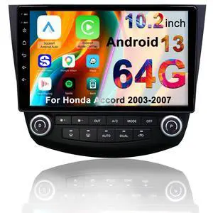 Car Radio Stereo for Honda Accord 7th Gen 2003-2007, 10.2 Inch IPS Touchscreen Android 13 64GB, Wireless CarPlay Android Auto, Plug and Play, 1080P Backup Camera, 5G WiFi, GPS, SWC, AM/FM Radio Car Radio Stereo for Honda Accord 7th Gen 2003-2007, 10.2 Inch IPS Touchscreen Android 13 64GB, Wireless CarPlay Android Auto, Plug and Play, 1080P Backup Camera, 5G WiFi, GPS, SWC, AM/FM Radio