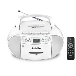CD and Cassette Player Combo, Portable Cassette Tape Player, 5.1V Bluetooth Speaker, AM FM Radio, USB Playback/Earphone Jack, Remote Control, Plug in for Home CD and Cassette Player Combo, Portable Cassette Tape Player, 5.1V Bluetooth Speaker, AM FM Radio, USB Playback/Earphone Jack, Remote Control, Plug in for Home