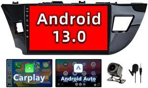 Android 13 Car Stereo Radio 10 Inch for Toyota Corolla 2014-2016 | Wireless Carplay&Android Auto Head Uni Touchscreen Bluetooth Navigation,FM Radio,Mirror Link,Backup Camera Android 13 Car Stereo Radio 10 Inch for Toyota Corolla 2014-2016 | Wireless Carplay&Android Auto Head Uni Touchscreen Bluetooth Navigation,FM Radio,Mirror Link,Backup Camera