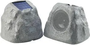 Solar Rock Speakers, Pair, Weather-Resistant (GHRK-500LTMS-PR) | Solar outdoor rock speakers, pair - weatherproof - Bluetooth, multi-link - natural rock look Solar Rock Speakers, Pair, Weather-Resistant (GHRK-500LTMS-PR) | Solar outdoor rock speakers, pair - weatherproof - Bluetooth, multi-link - natural rock look