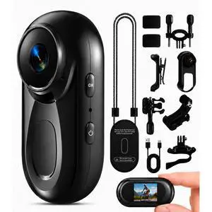 Mini Body Camera 1080P, 512G Thumb Action Camera Hands-Free Recording, Magnetic Vlogging Cam with 360° Rotate, Wearable Video Recorder for CyclingTraveling/Motorcycle(SD Card Not Included) Black Mini Body Camera 1080P, 512G Thumb Action Camera Hands-Free Recording, Magnetic Vlogging Cam with 360° Rotate, Wearable Video Recorder for CyclingTraveling/Motorcycle(SD Card Not Included) Black