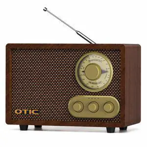 Retro Wood Bluetooth Radio with Built-in Speakers, AM/FM Radio with Elegant & Vintage Design, Bass & Treble Control, Wireless Streaming, Home Decor Gift for Office, Kitchen, Gift for Parents Retro Wood Bluetooth Radio with Built-in Speakers, AM/FM Radio with Elegant & Vintage Design, Bass & Treble Control, Wireless Streaming, Home Decor Gift for Office, Kitchen, Gift for Parents