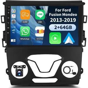 2+64G Android 13 Car Stereo for Ford Fusion Mondeo 2013-2019 with Wireless CarPlay Android Auto, 9 Touchscreen in Dash GPS Radio with WiFi Mirror Link Bluetooth FM RDS HiFi EQ SWC + Backup Camera 2+64G Android 13 Car Stereo for Ford Fusion Mondeo 2013-2019 with Wireless CarPlay Android Auto, 9 Touchscreen in Dash GPS Radio with WiFi Mirror Link Bluetooth FM RDS HiFi EQ SWC + Backup Camera