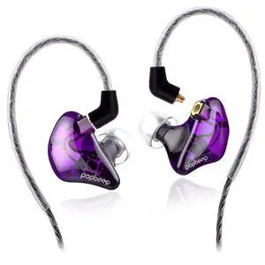 Bsinger+PRO in Ear Monitor for Musicians with MMCX Replaceable Cables; Noise-Isolating and Universal-Fit (Purple) Bsinger+PRO in Ear Monitor for Musicians with MMCX Replaceable Cables; Noise-Isolating and Universal-Fit (Purple)