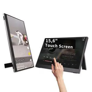 15.6 Inch Portable Monitor Touchscreen with Stand, Portable Travel Monitor 1080P IPS/HDR Laptop Screen Extender for Gaming and Computer Display, Compatible with Laptop PC Phone PS4/PS5 Switch 15.6 Inch Portable Monitor Touchscreen with Stand, Portable Travel Monitor 1080P IPS/HDR Laptop Screen Extender for Gaming and Computer Display, Compatible with Laptop PC Phone PS4/PS5 Switch
