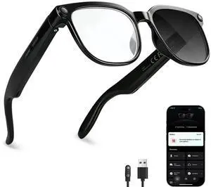 AI Smart Glasses with 8MP Camera 1080P Video Recording Sunglasses AI Assistant Real Time Translation smart Glasses for Travel Work Vlog (Video Version) AI Smart Glasses with 8MP Camera 1080P Video Recording Sunglasses AI Assistant Real Time Translation smart Glasses for Travel Work Vlog (Video Version)