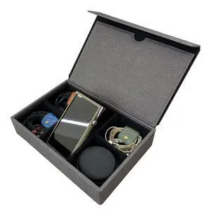 Multi Carrying Case for 6 Earphones or 1 Music Player + 4 IEM Earphones, Handmade Italy PU Leather Hard Cover Storage Box (Multi Carrying Case-Black) Multi Carrying Case for 6 Earphones or 1 Music Player + 4 IEM Earphones, Handmade Italy PU Leather Hard Cover Storage Box (Multi Carrying Case-Black)