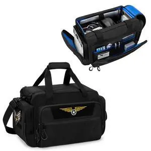 Pilot Bag, Flight Bag for Aviation Headset, Kneeboard, Logbook | Aviation Headset Bag with Padded Laptop Sleeve, Customize Compartment, Three Ways to Carry, Patch Area (No Included Patches) Pilot Bag, Flight Bag for Aviation Headset, Kneeboard, Logbook | Aviation Headset Bag with Padded Laptop Sleeve, Customize Compartment, Three Ways to Carry, Patch Area (No Included Patches)
