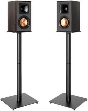 Speaker Stands Pair, 30" Fixed Height, 55lbs Weight Capacity, 11.8" Base, Cable Management, Freestanding Speaker Floor Stand for Surround Sound, Metal Base Speaker Stands Pair, 30" Fixed Height, 55lbs Weight Capacity, 11.8" Base, Cable Management, Freestanding Speaker Floor Stand for Surround Sound, Metal Base