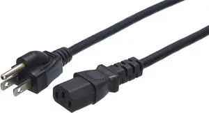 Replacement Power Cord for Computer, Monitor, TV, 6 ft, 32 count, UL Listed, Black Replacement Power Cord for Computer, Monitor, TV, 6 ft, 32 count, UL Listed, Black