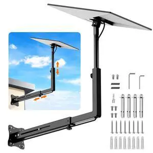 Extra Long Mount for Starlink Standard 4/4X/Gen 3, Adjustable Long Wall Mounts for Starlink with Telescoping Support Arm, Rustproof, Weatherproof for Concrete/Wood Walls Extra Long Mount for Starlink Standard 4/4X/Gen 3, Adjustable Long Wall Mounts for Starlink with Telescoping Support Arm, Rustproof, Weatherproof for Concrete/Wood Walls