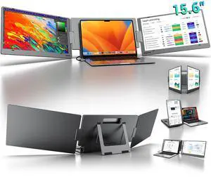 Laptop Screen Extender, 15.6" Monitor Extender with Type-C Plug&Play, 1080P FHD Portable Triple Monitor for Laptop with Alloy Dual Display fit 13"-17", Portable Extended Screen for Mac/Wins/Chrome Laptop Screen Extender, 15.6" Monitor Extender with Type-C Plug&Play, 1080P FHD Portable Triple Monitor for Laptop with Alloy Dual Display fit 13"-17", Portable Extended Screen for Mac/Wins/Chrome