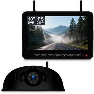 1080P 10" Wireless RV Backup Camera System for Furrion Pre-Wired RV Truck Trailer, 10" HD IPS Monitor & 1 Rear View Camera, IR Night Vision Recording Waterproof Plug and Play - D10Y1 1080P 10" Wireless RV Backup Camera System for Furrion Pre-Wired RV Truck Trailer, 10" HD IPS Monitor & 1 Rear View Camera, IR Night Vision Recording Waterproof Plug and Play - D10Y1