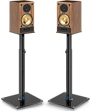 Universal Speaker Stands for Surround Sound with 360° Swivel,Height Adjustable Bookshelf Speakers Stand from 32" to 43" with Cable Management, Speaker Stands Pair with Nonslip Pad Easy Install Universal Speaker Stands for Surround Sound with 360° Swivel,Height Adjustable Bookshelf Speakers Stand from 32" to 43" with Cable Management, Speaker Stands Pair with Nonslip Pad Easy Install