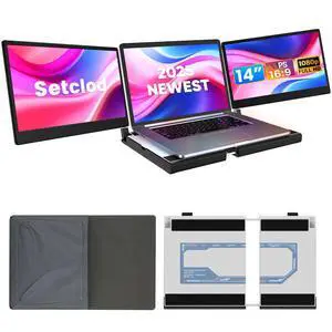 14" FHD 1080P Laptop Monitor Extender, Triple Screen, Portable, Compatible with Mac, Windows, Chrome (Triple 14" Monitor) 14" FHD 1080P Laptop Monitor Extender, Triple Screen, Portable, Compatible with Mac, Windows, Chrome (Triple 14" Monitor)