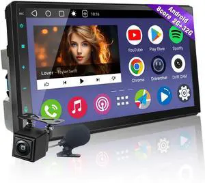 A6PF 7'' QLED Double DIN Android Car Stereo, 8 Core Touchscreen Radio, Wireless CarPlay & Android Auto, USB Tethering, Dual BT, DSP, 36 Band EQ, GPS Tracker, AI DriveChat, Backup Cam, SCVC A6PF 7'' QLED Double DIN Android Car Stereo, 8 Core Touchscreen Radio, Wireless CarPlay & Android Auto, USB Tethering, Dual BT, DSP, 36 Band EQ, GPS Tracker, AI DriveChat, Backup Cam, SCVC