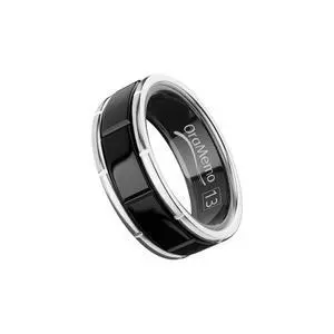 Smart Ring 1.0 for Men/Women, No Subscription Fee, 7-8 Days Battery Life, HRV/Stress Monitoring/Sleep Track/Fitness for iOS and Android, Gloss Black & Silver, Size 13 Smart Ring 1.0 for Men/Women, No Subscription Fee, 7-8 Days Battery Life, HRV/Stress Monitoring/Sleep Track/Fitness for iOS and Android, Gloss Black & Silver, Size 13