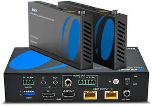 4K 1x2 HDMI Extender Splitter HDBaseT Over Single Cable CAT6/7 4K@60Hz 4:4:4 HDCP 2.2 with IR Remote EDID Management, HDR - Up to 400 Ft - Loop Out - Low Latency - Power Over Cable 4K 1x2 HDMI Extender Splitter HDBaseT Over Single Cable CAT6/7 4K@60Hz 4:4:4 HDCP 2.2 with IR Remote EDID Management, HDR - Up to 400 Ft - Loop Out - Low Latency - Power Over Cable
