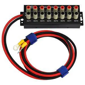 Banana Jack 8 Outlet DC Power Distribution Strip (with Cable) Banana Jack 8 Outlet DC Power Distribution Strip (with Cable)