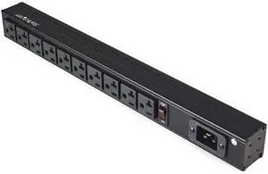 10 Outlet Rack Mount Power Strip 125V/16 Amp - 1U Horizontal 19" Rackmount PDU - NEMA 5-20P Input - 10x NEMA 5-15/20R Outlets - Rack Mount PDU - UL Listed - 8ft Power Cord (RKPW101920) 10 Outlet Rack Mount Power Strip 125V/16 Amp - 1U Horizontal 19" Rackmount PDU - NEMA 5-20P Input - 10x NEMA 5-15/20R Outlets - Rack Mount PDU - UL Listed - 8ft Power Cord (RKPW101920)
