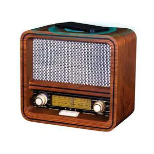 Fuse RAD Vintage Wood Retro Radio | AM/FM Radio with Bluetooth, Wireless Charger & AUX Input | Mid Century Modern Style | Handcrafted Ashtree Wood Fuse RAD Vintage Wood Retro Radio | AM/FM Radio with Bluetooth, Wireless Charger & AUX Input | Mid Century Modern Style | Handcrafted Ashtree Wood