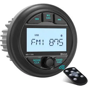 Waterproof Marine Gauge Stereo Receiver - Bluetooth Boat AM FM Radio - 2.8 Inch LCD Display MP3 USB AUX-in Subwoofer Pre-Amp 200 Watts Output Waterproof Marine Gauge Stereo Receiver - Bluetooth Boat AM FM Radio - 2.8 Inch LCD Display MP3 USB AUX-in Subwoofer Pre-Amp 200 Watts Output