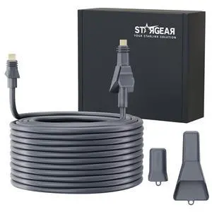 32.8FT Starlink Cable Flat High Performance Cable, 22AWG Starlink Accessories Replacement FHP Power Cord Waterproof with End Caps 32.8FT Starlink Cable Flat High Performance Cable, 22AWG Starlink Accessories Replacement FHP Power Cord Waterproof with End Caps